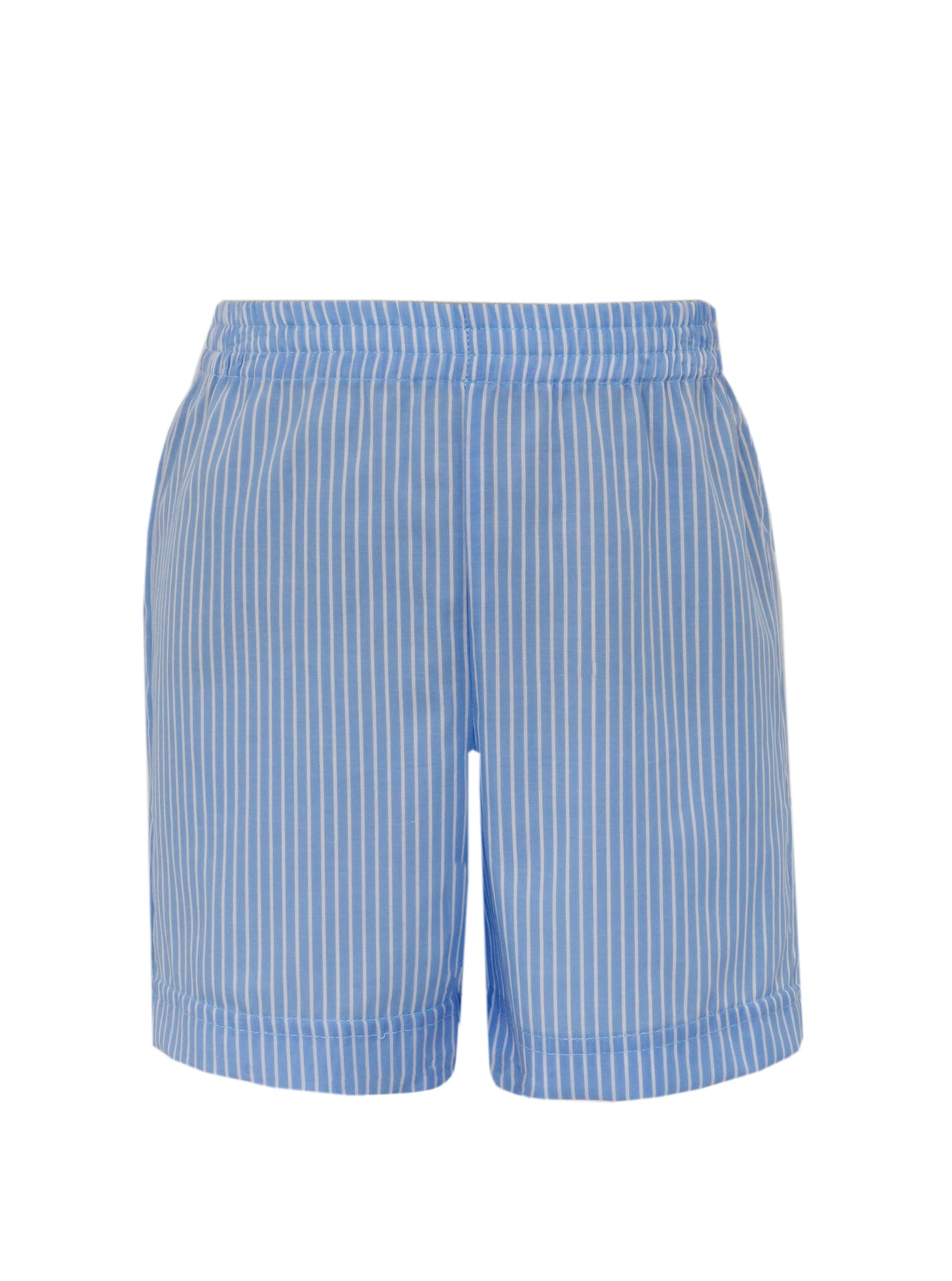 Anavini Zoo White Knit Boy's T-Shirt & Blue Stripe Shorts  505P/505SB-VS24 5101