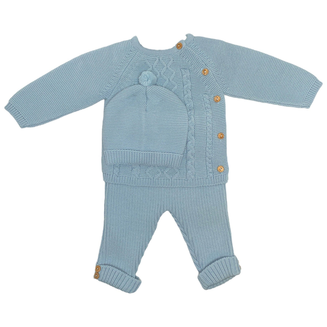 Babidu Knitted Tracksuit & Hat Blue 51807 5209