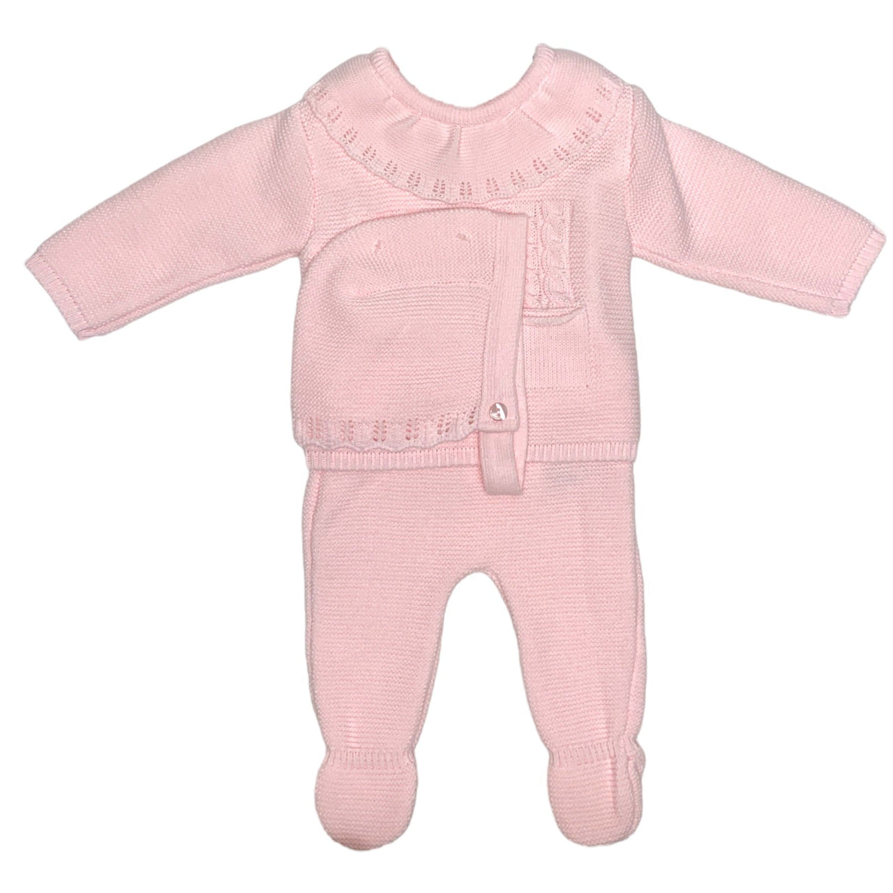 Babidu 2pcs Knitted Sweater/Footed Pants  and Bonnet/Hat  5209