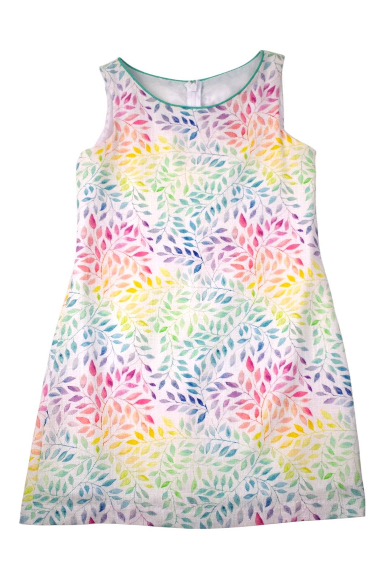 Maggie Breen Rainbow Leaf Print Dress 74861 5201