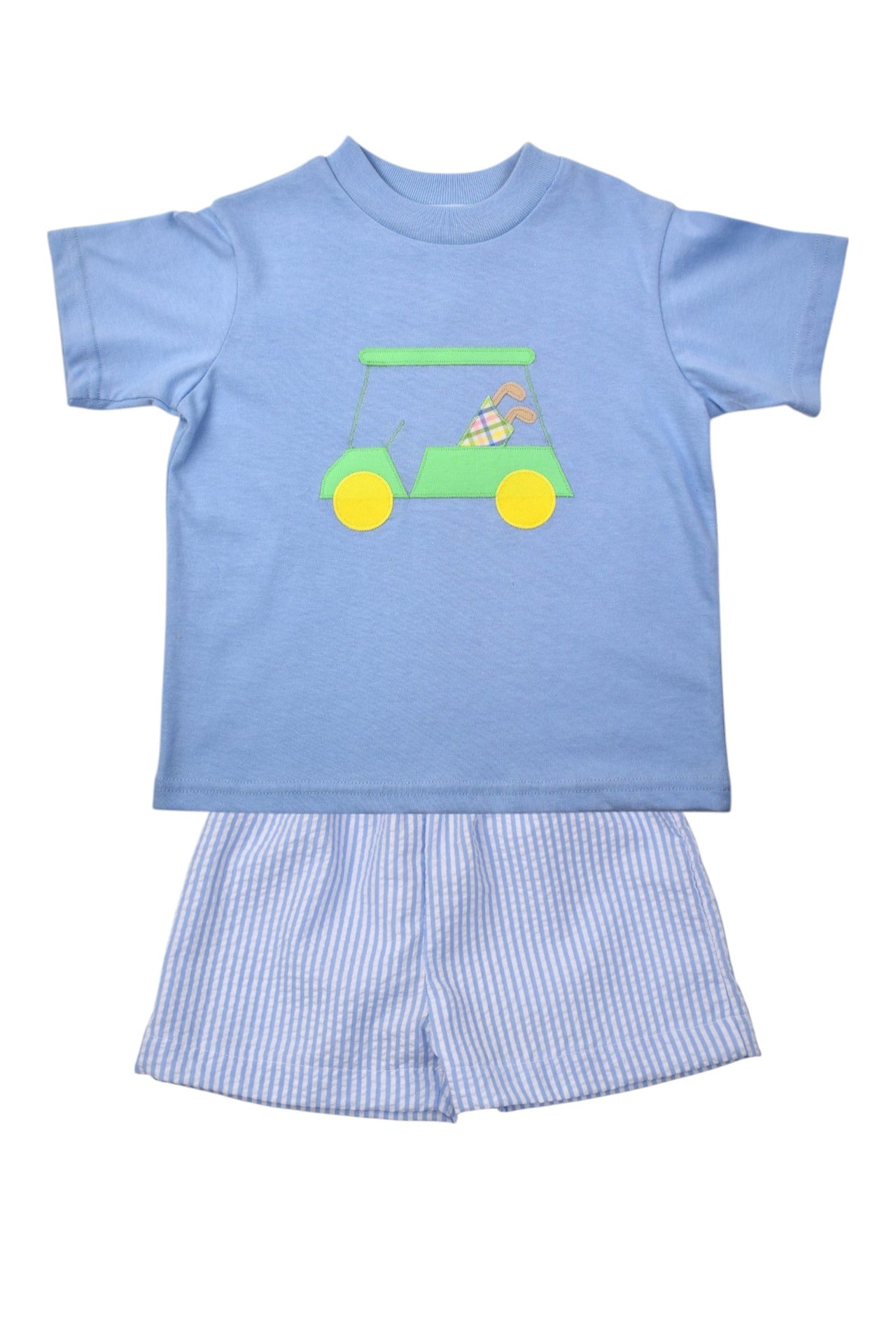 Funtasia Too Golf Cart Tee Shirt & Blue Stripe Shorts 73600/73601 5112