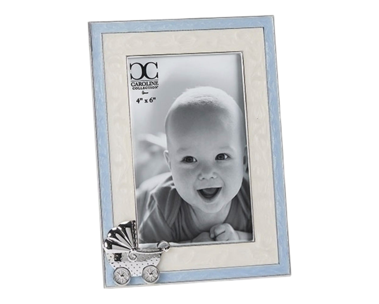 Roman Blue Baby Carriage Frame 4x6