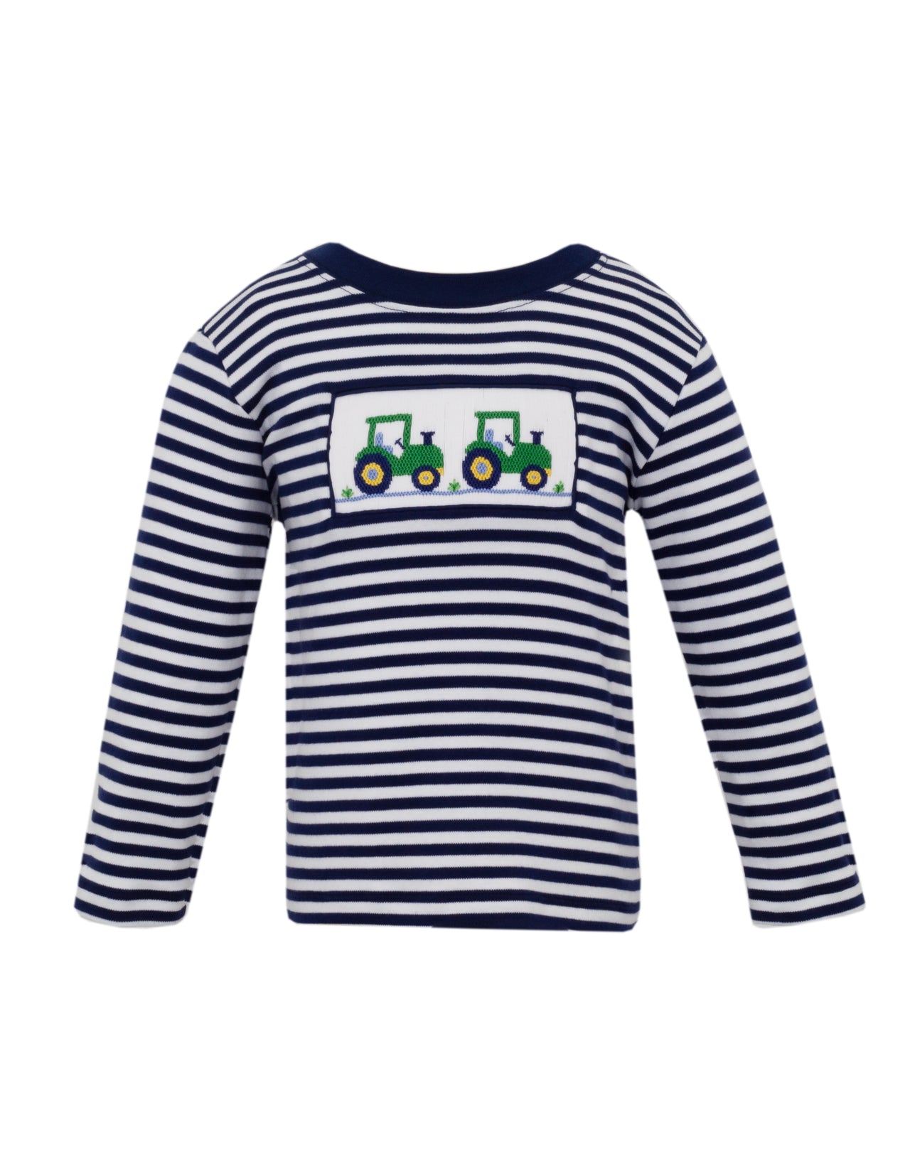 Anavini Tractor Navy Blue Stripe Knit Boy's T-Shirt L/S 542P2-VF24 5109