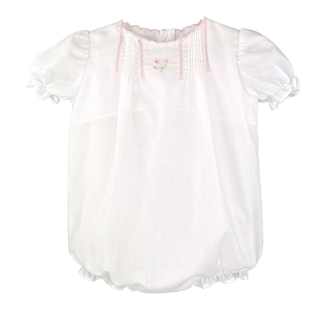 Petit Ami White Bubble W/Pink Stitching W/Roses 5762 5212