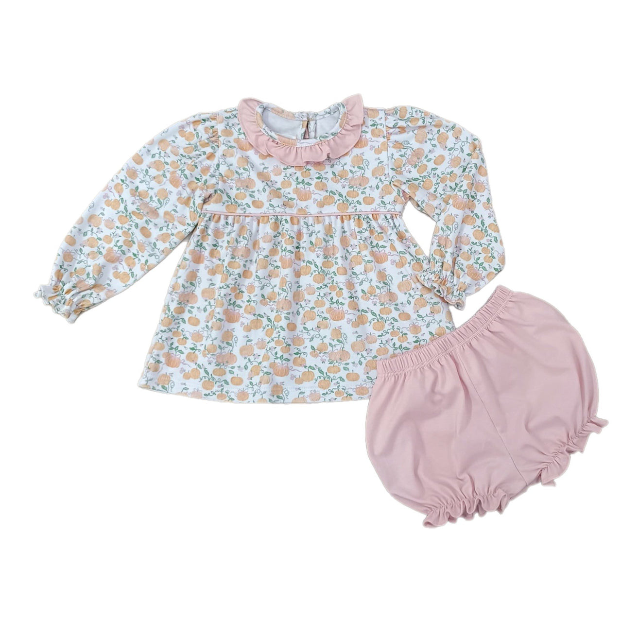 Love George Pumpkin Knit Bloomer Set5209