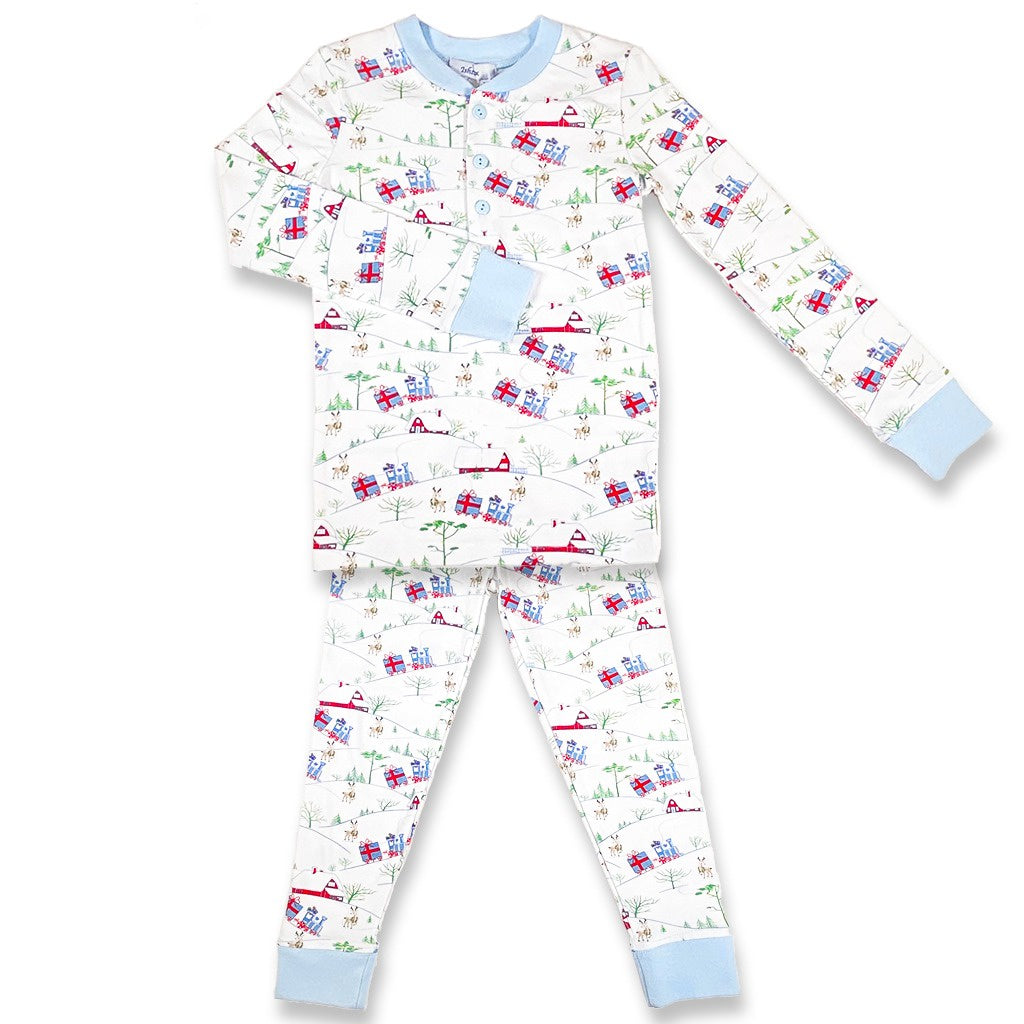 Ishtex Christmas Train PJ Set 5F175 5210