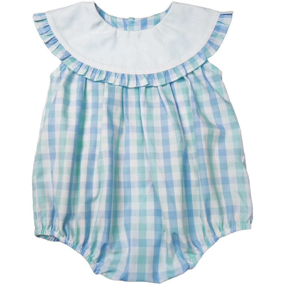 Ishtex Aqua Plaid Girl's Bubble 5S013 5202