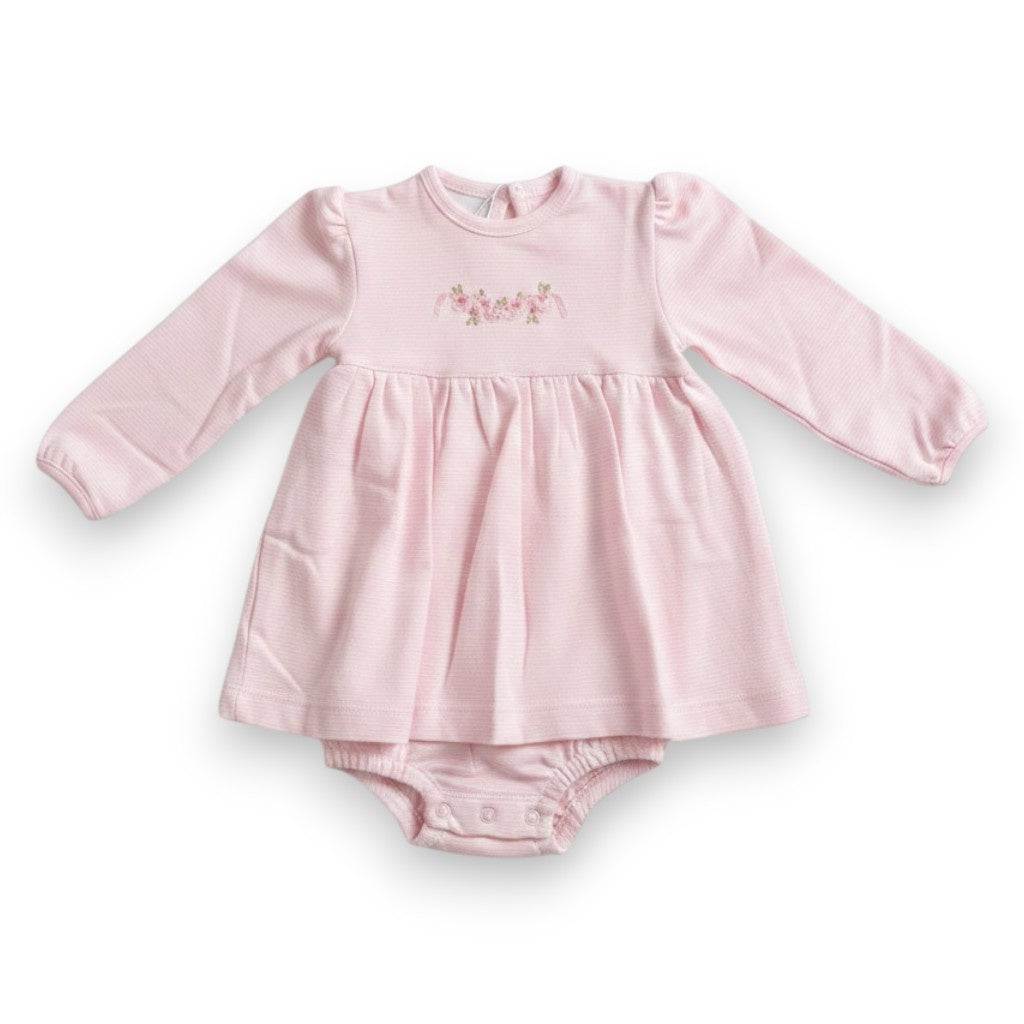 Squiggles Bow Roses L/S Onesie Dress 36/217/46MS 5307