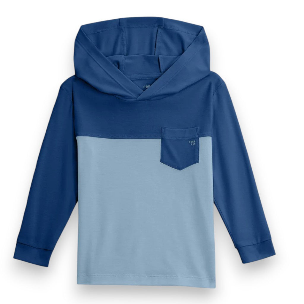 Free Fly Toddler Colorblock Bamboo Shade Hoodie True Navy/Blue Fog 5307