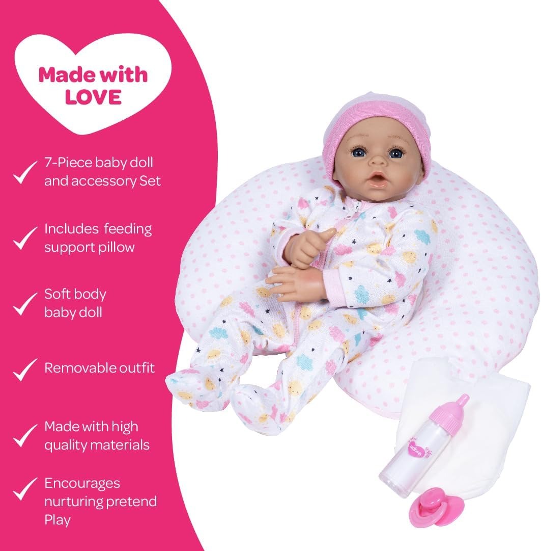 Adora sunshine pink 7 piece doll gift set