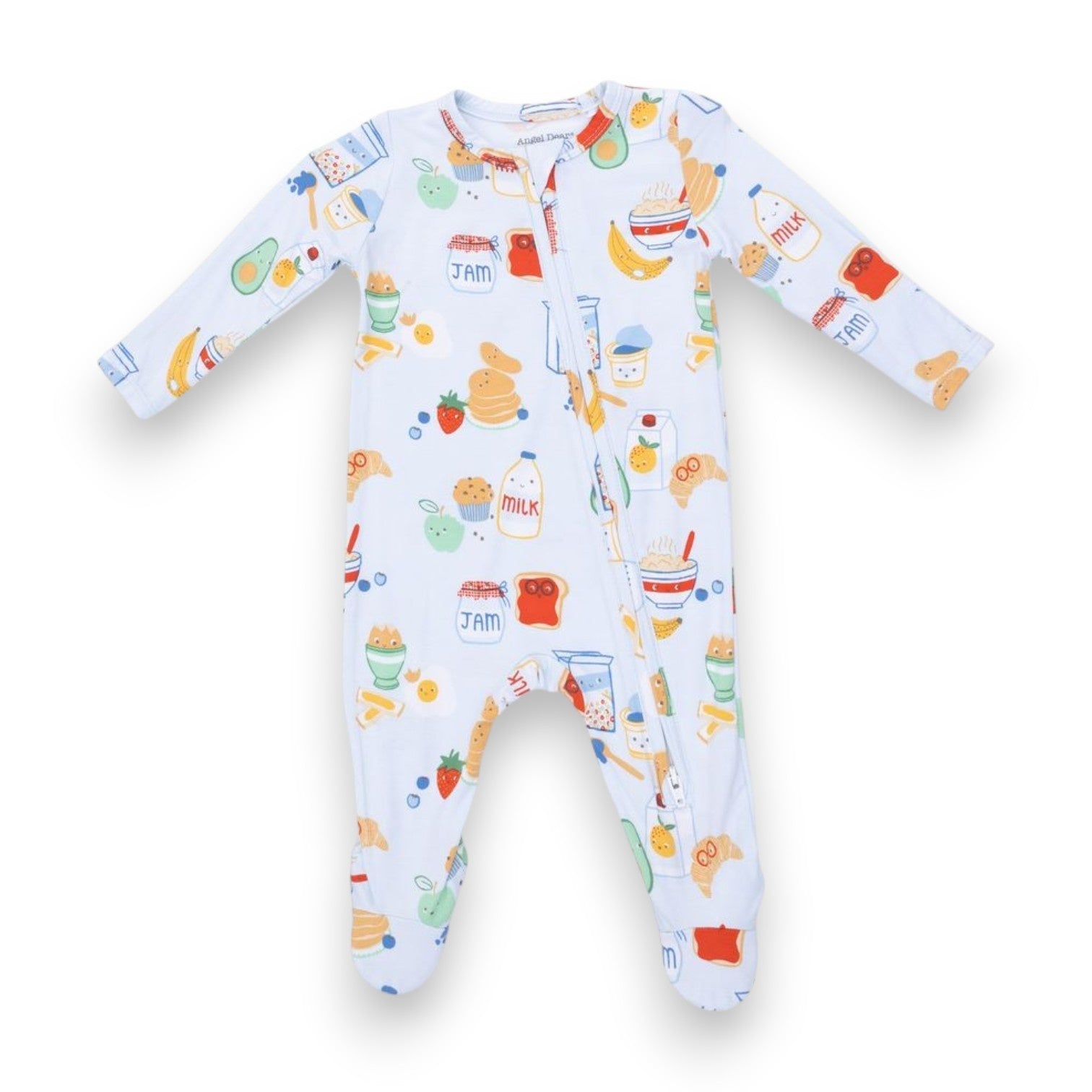 Angel Dear Breakfast Club Blue 2 Way Zipper Footie 651-F26-BCB 5308