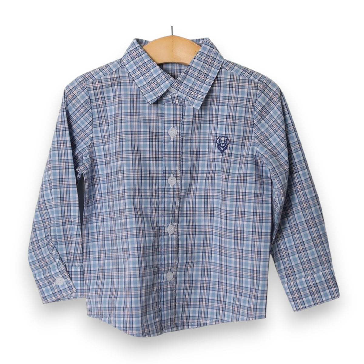 Millie Jay Boys Button Down Blue Plaid 659-fw26