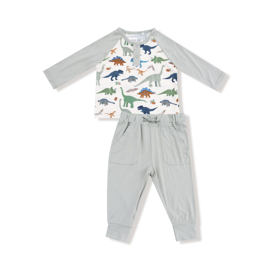 Angel Dear Washy Dinos L/S Raglan Henley & Jogger 663-F25-WDI 5209