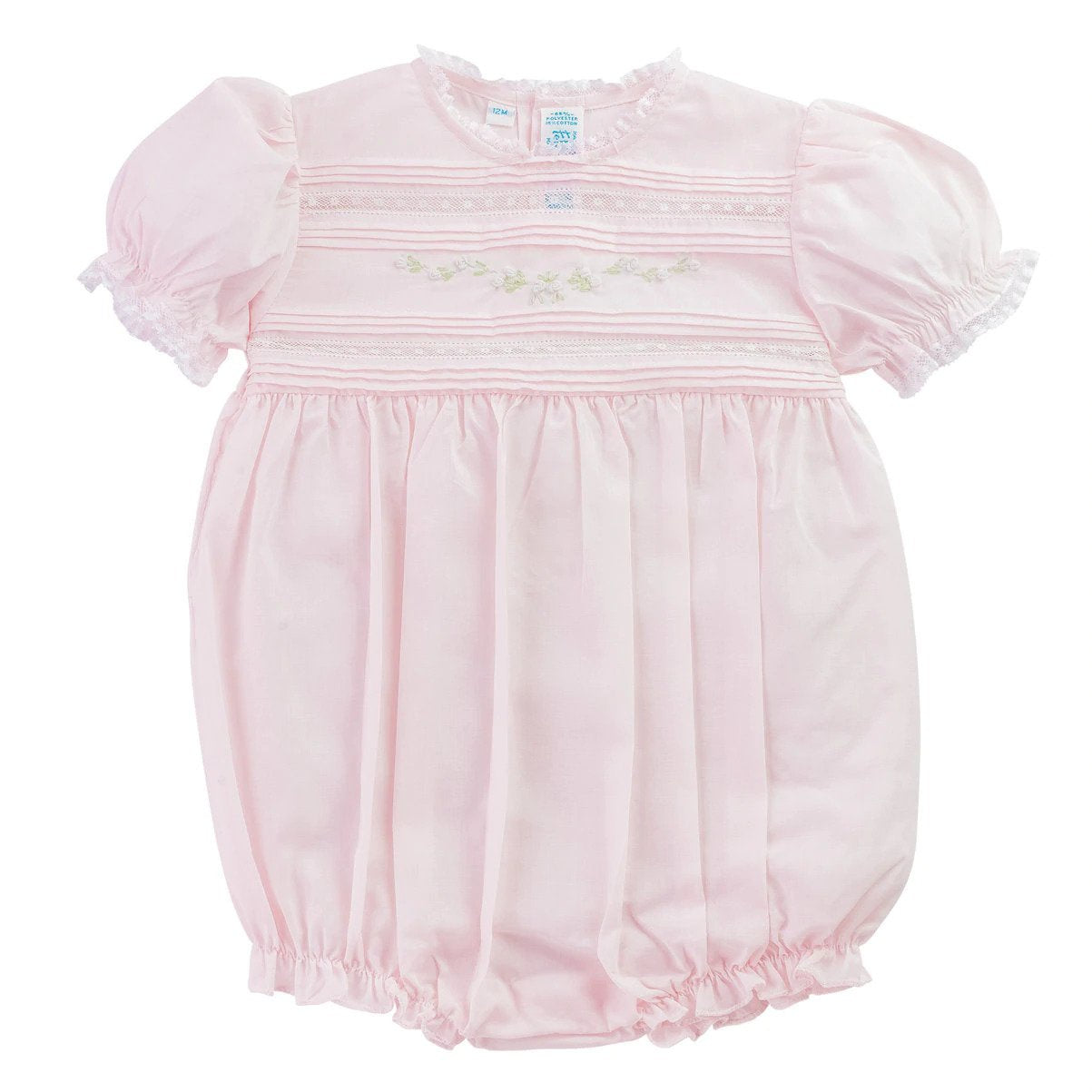 Feltman Brothers 770/797  Bubble W/Floral Bullions and Lace Trim Romper