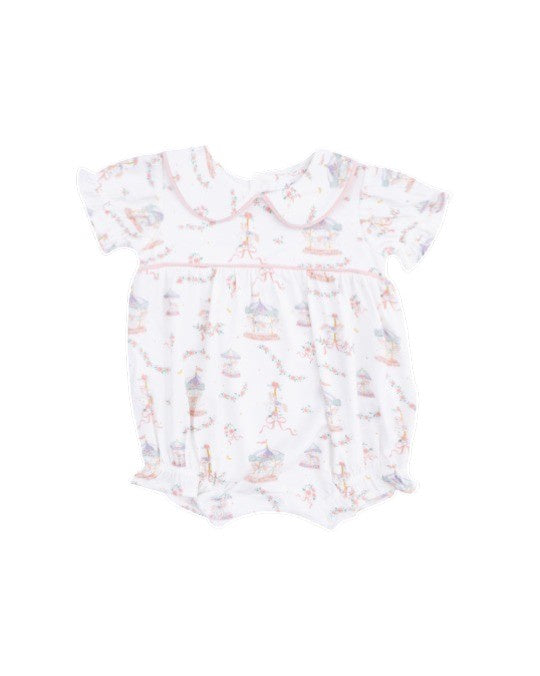 Angel Dear Carousel W/Bows Classic Puff Sleeve Babydoll Bubble 686-S26-CAR 5302