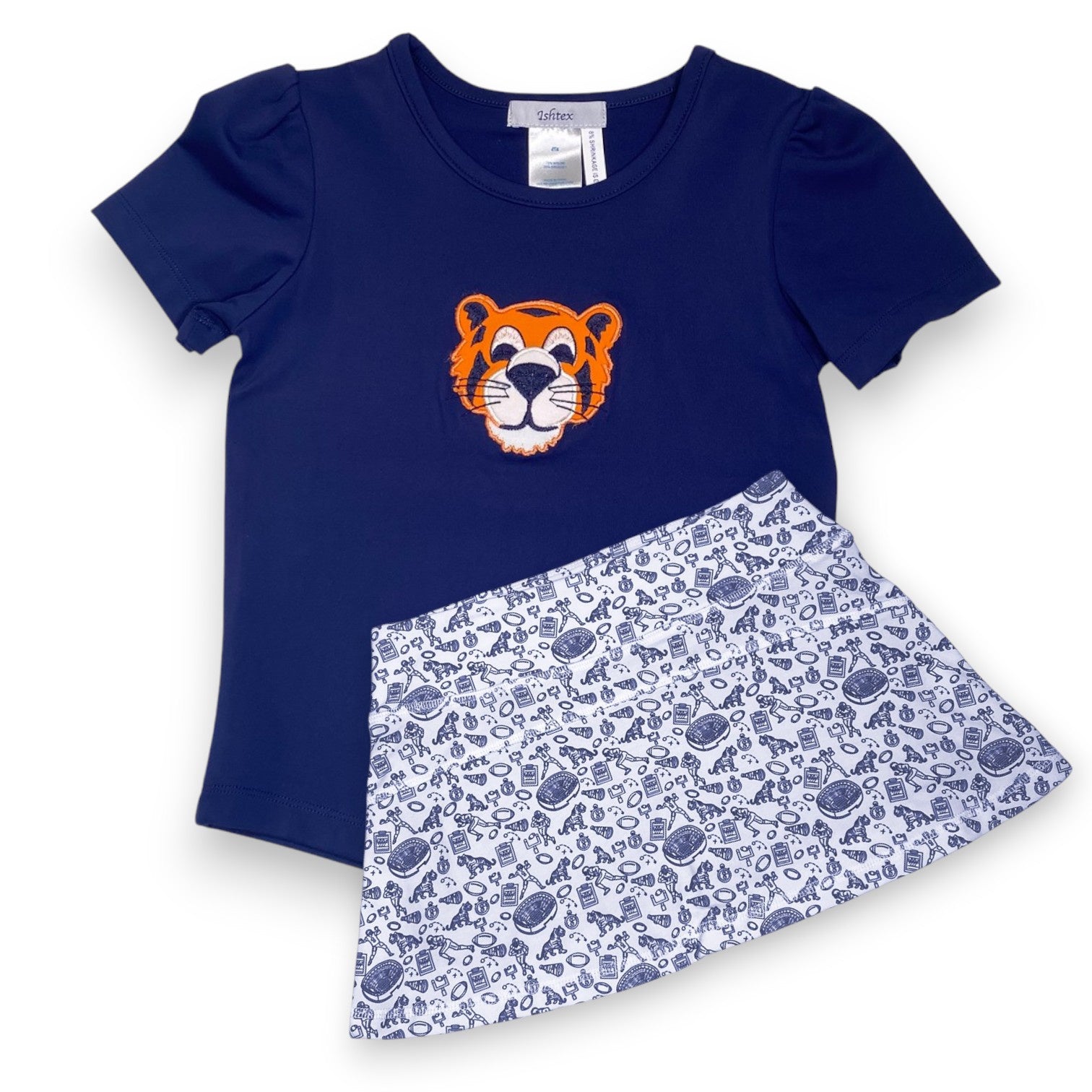 Ishtex Tiger Active Girl's Top & Tiger Skort 6F048/6F049 5308
