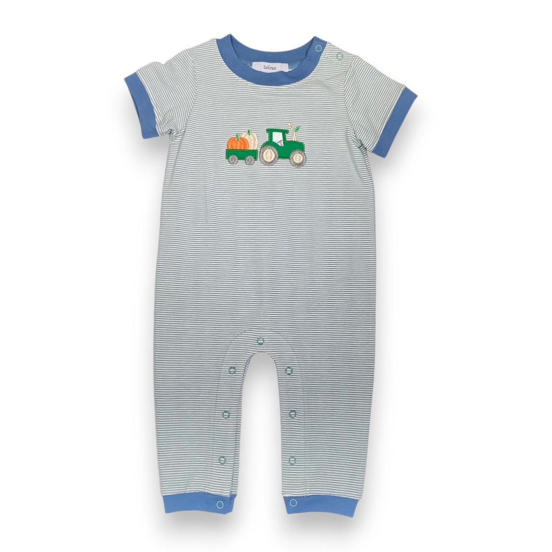 Ishtex Pumpkin Applique Boy's Romper 6F083 5309