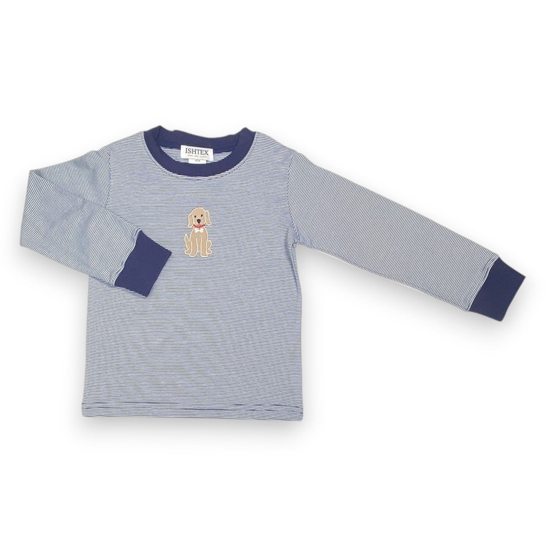 Ishtex Dog Applique Boy's T-Shirt 6F141 5309