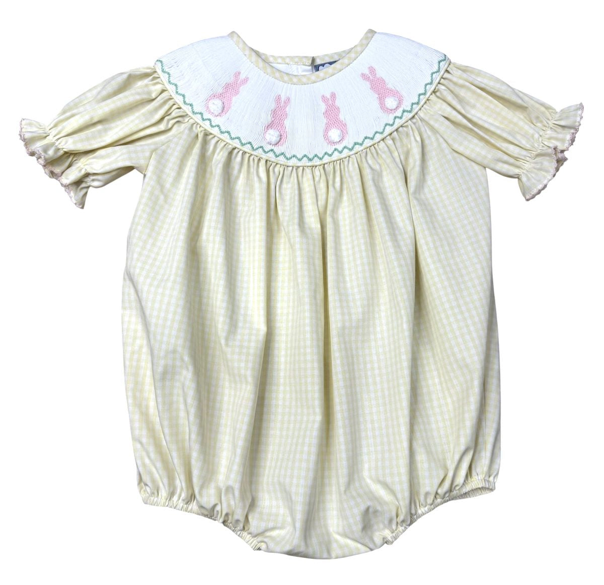 Three Sisters Bunny Hop Smocked Girls Bubble 700 5301