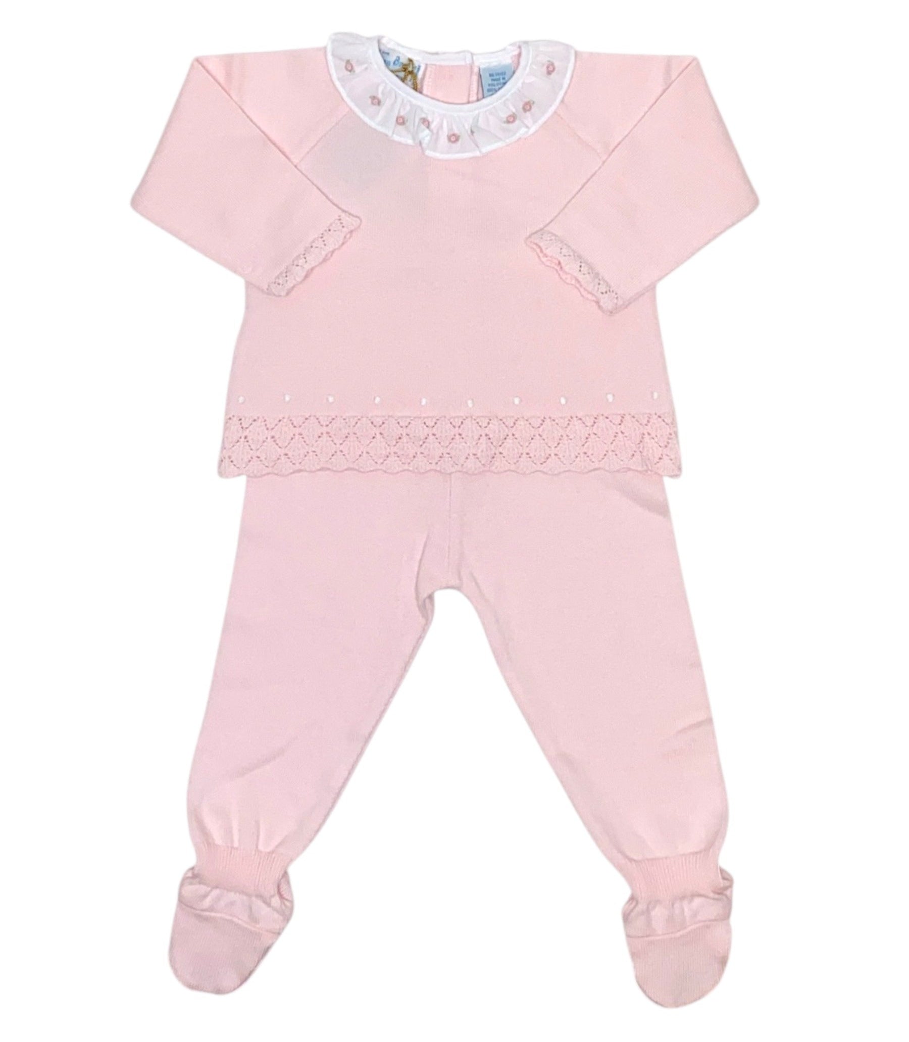 Feltman Brothers Rose Ruffle Collar Diamond Knit Set 4905 5208