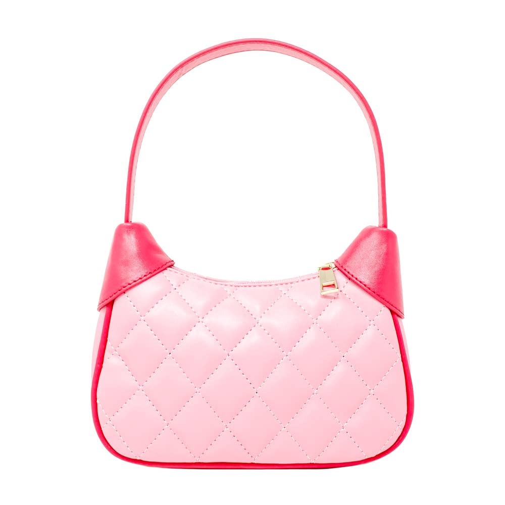 Tiny Treats Quilted Leather Zip Top Shoulder Bag