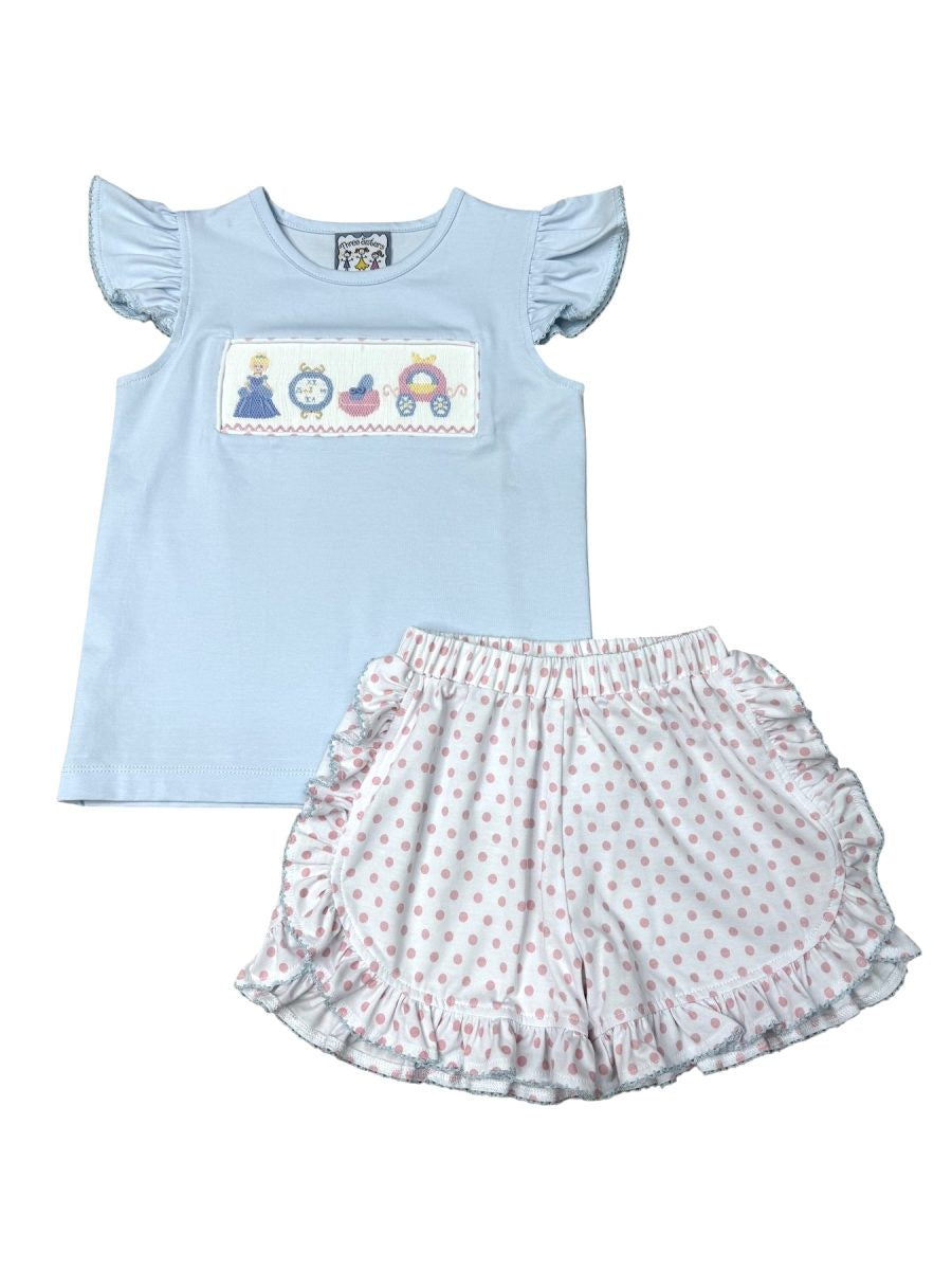 Three Sisters Fairy Tale Smocked A/S Short Set 718 5301