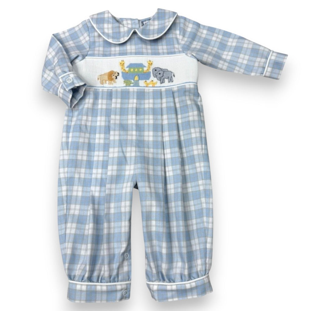 Three Sisters Noah's Ark Smocked Bubble Longall 733 5307