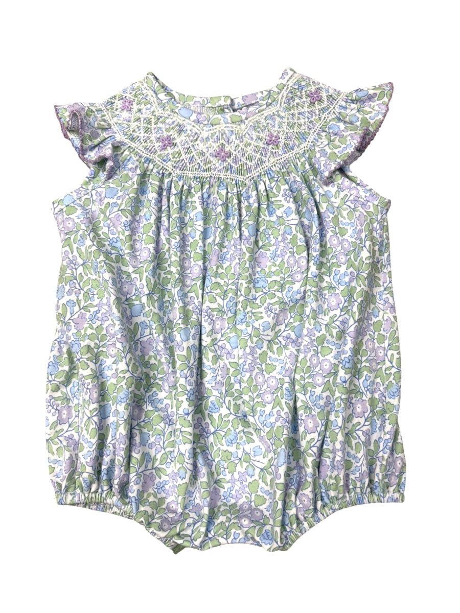 Three Sisters Lilac Floral Smocked Geo A/S Bubble 738 5301