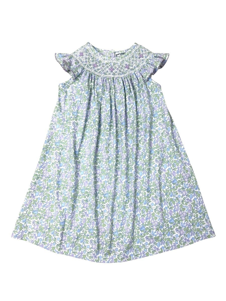 Three Sisters Lilac Floral Smocked Geo A/S Bishop 739 5302