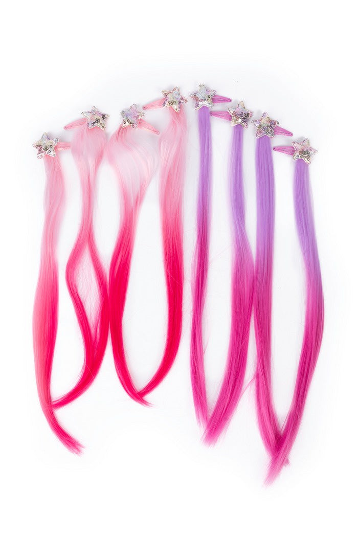 Great Pretenders 8 piece Multi Colored Hair Extentions