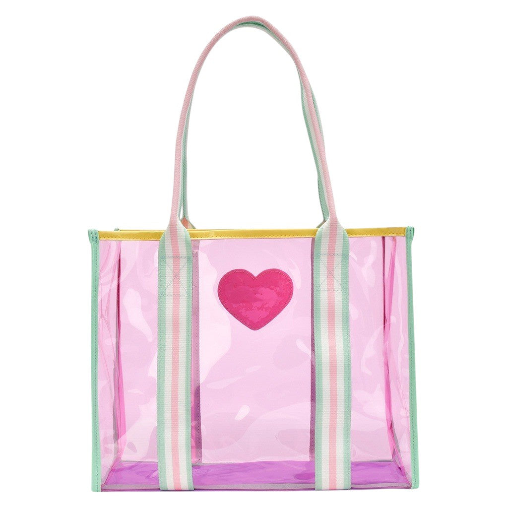 Iscream Color Block Clear Tote Bag