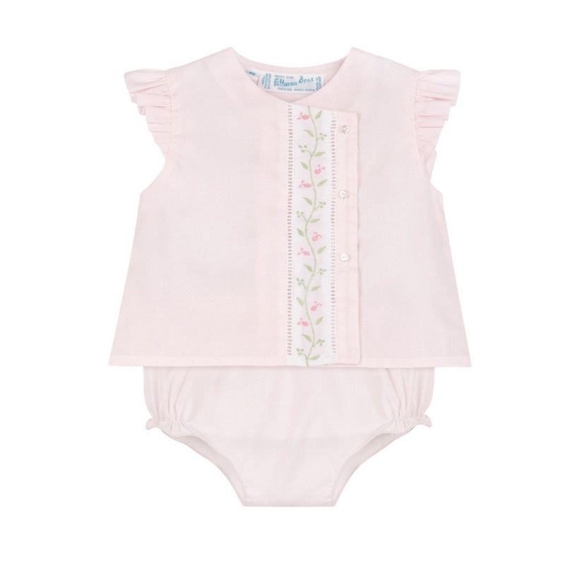 Feltman Brothers Pink Floral Vine Diaper Set 833 5206