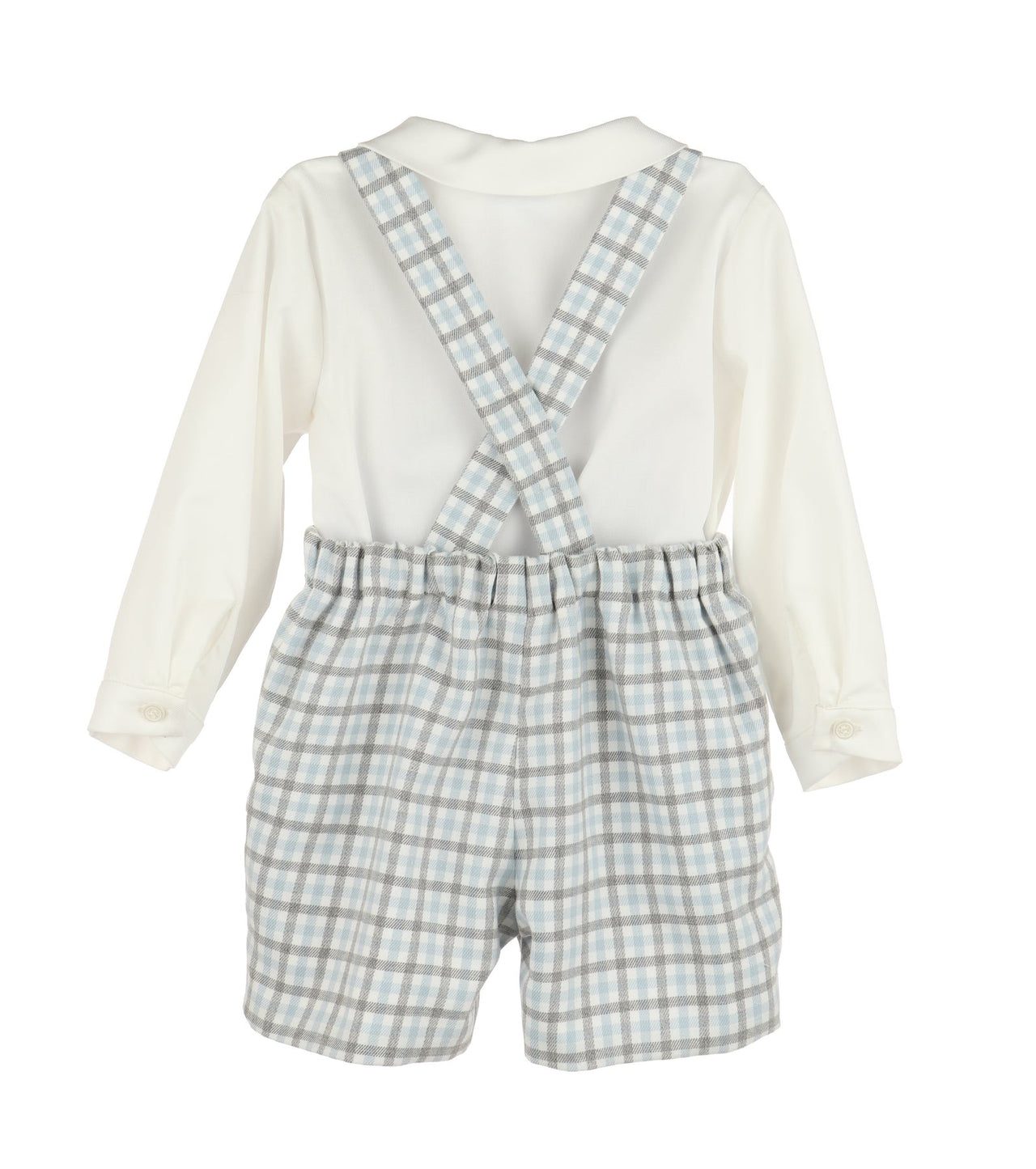 Luli & Me Gingham Check Boy Set Blue 8643 5109