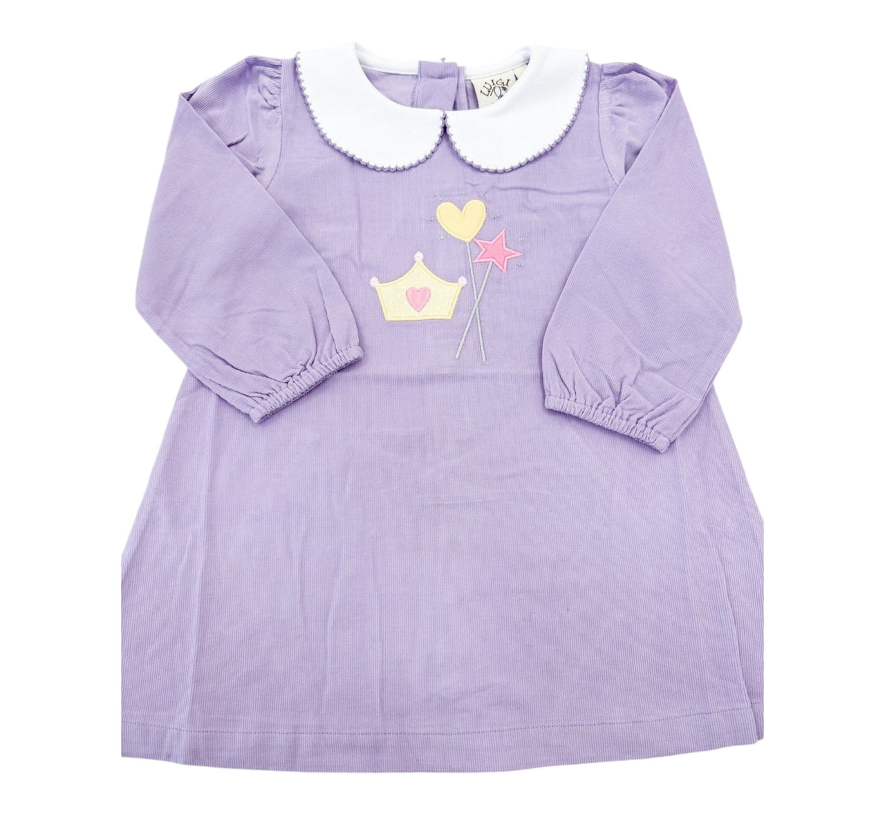 Luigi Cord G L/S A-Line Dress Crown & Wands Lavender/White 5109