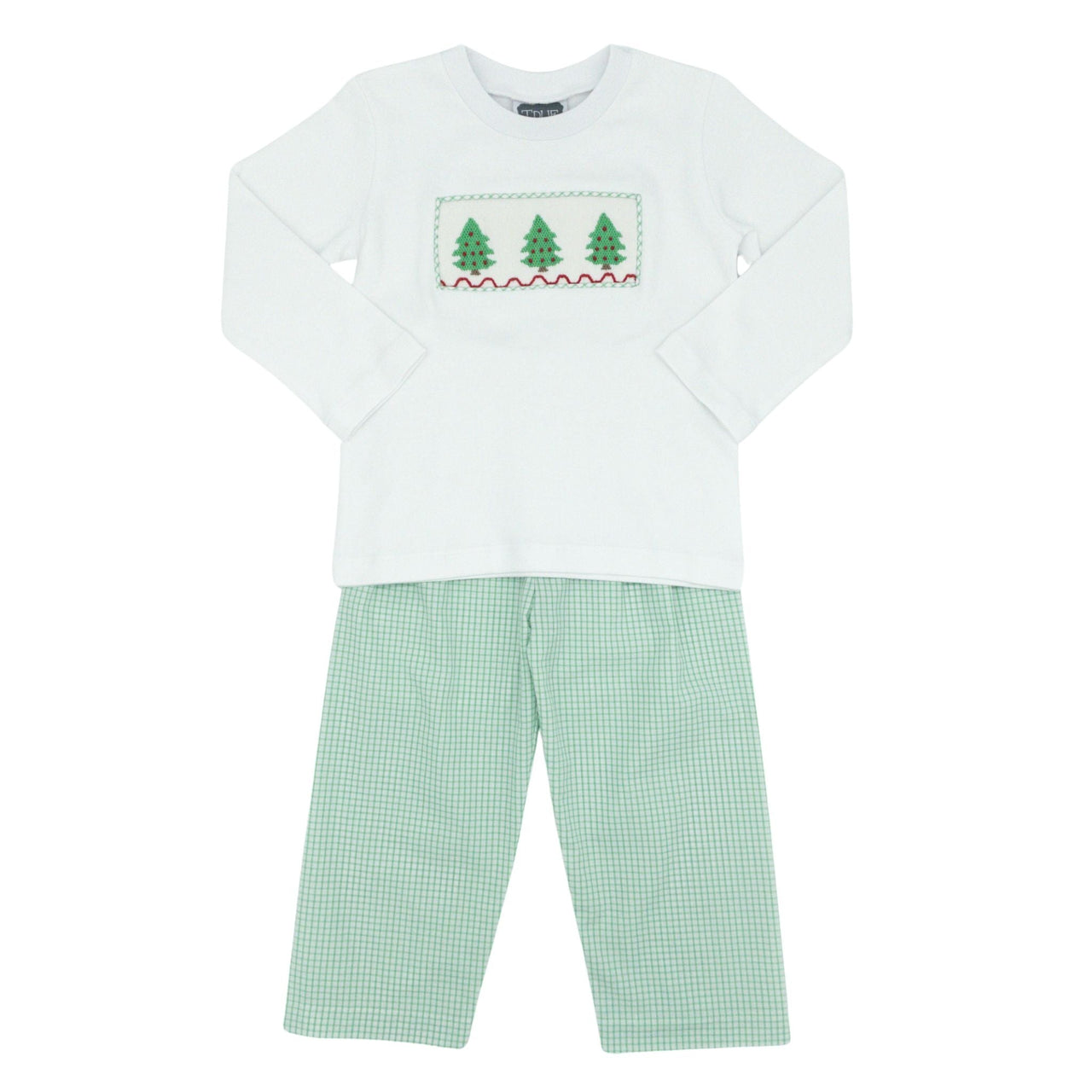 True Christmas Tree Smocked Boys Set 8035 5108