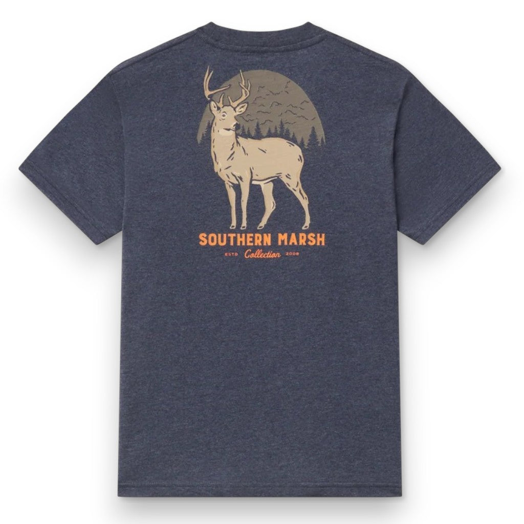 Southern Marsh Youth Eight Point Tee Washed Lunar Navy YA8PT 5307