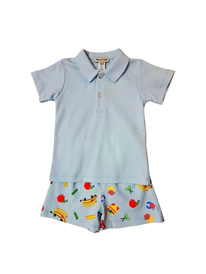 Marco & Lizzy Boy's Back to School Polo Short Set IF0028S4 5106