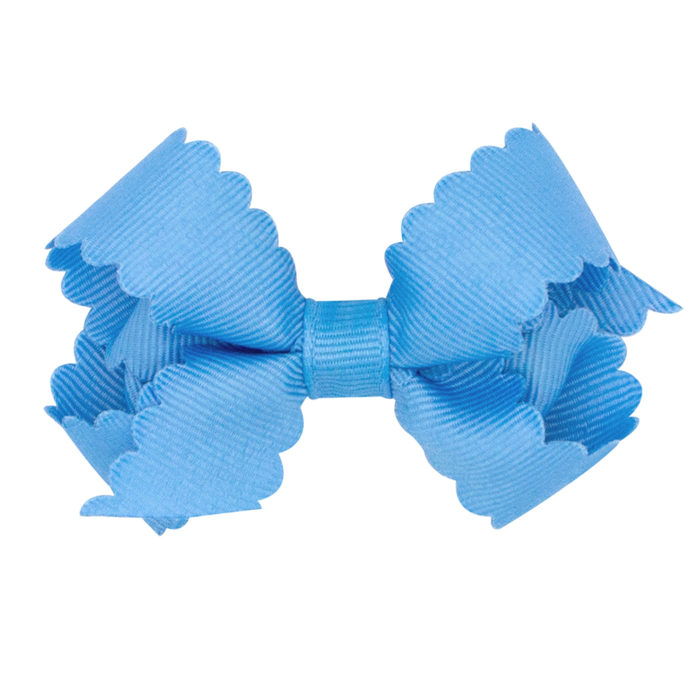Wee Ones Mini Grosgrain Hair Bow w/ Scalloped Edge