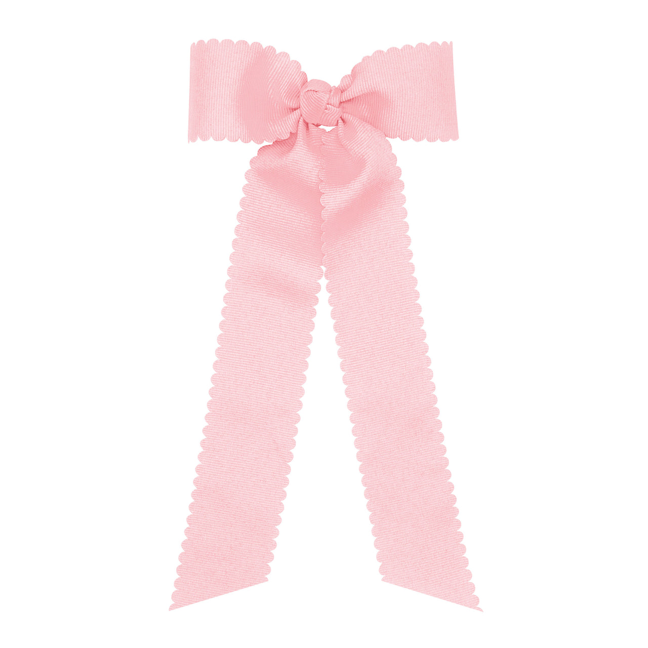 Wee Ones Medium Grosgrain Bow w/ Tails & Scalloped Edge