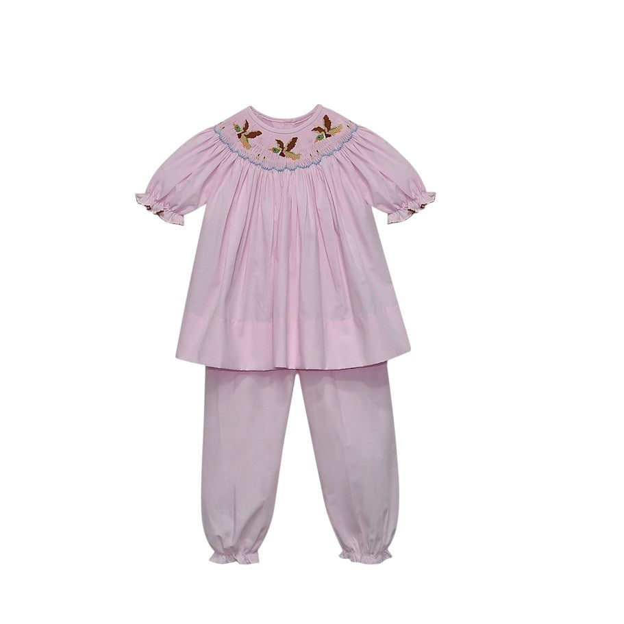 Baby Sen Pink Georgette Long Bloomer Set 3 Mallards BD918BS 5206