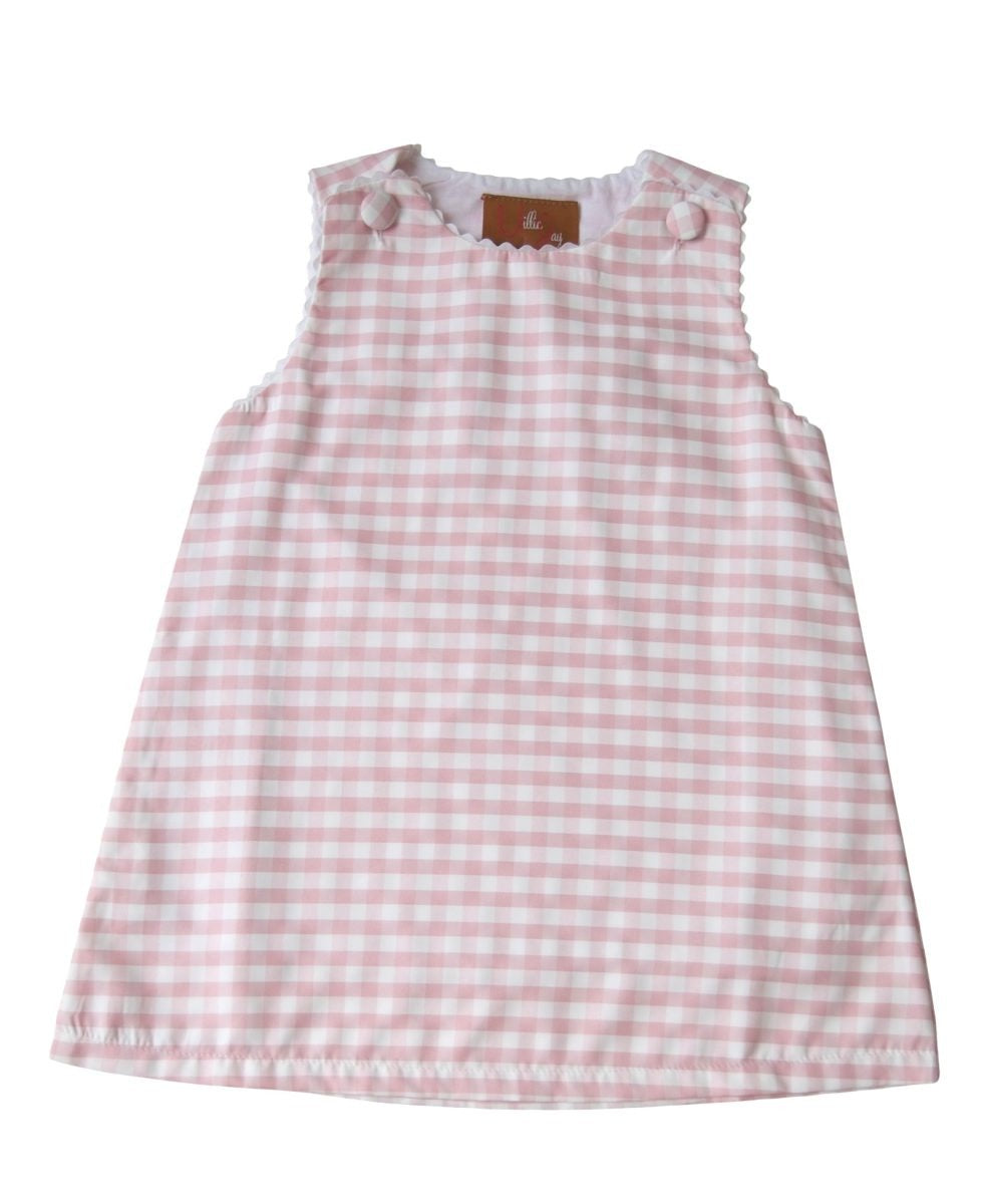 Millie Jay Addison A-Line Dress Pink Gingham 647 5302