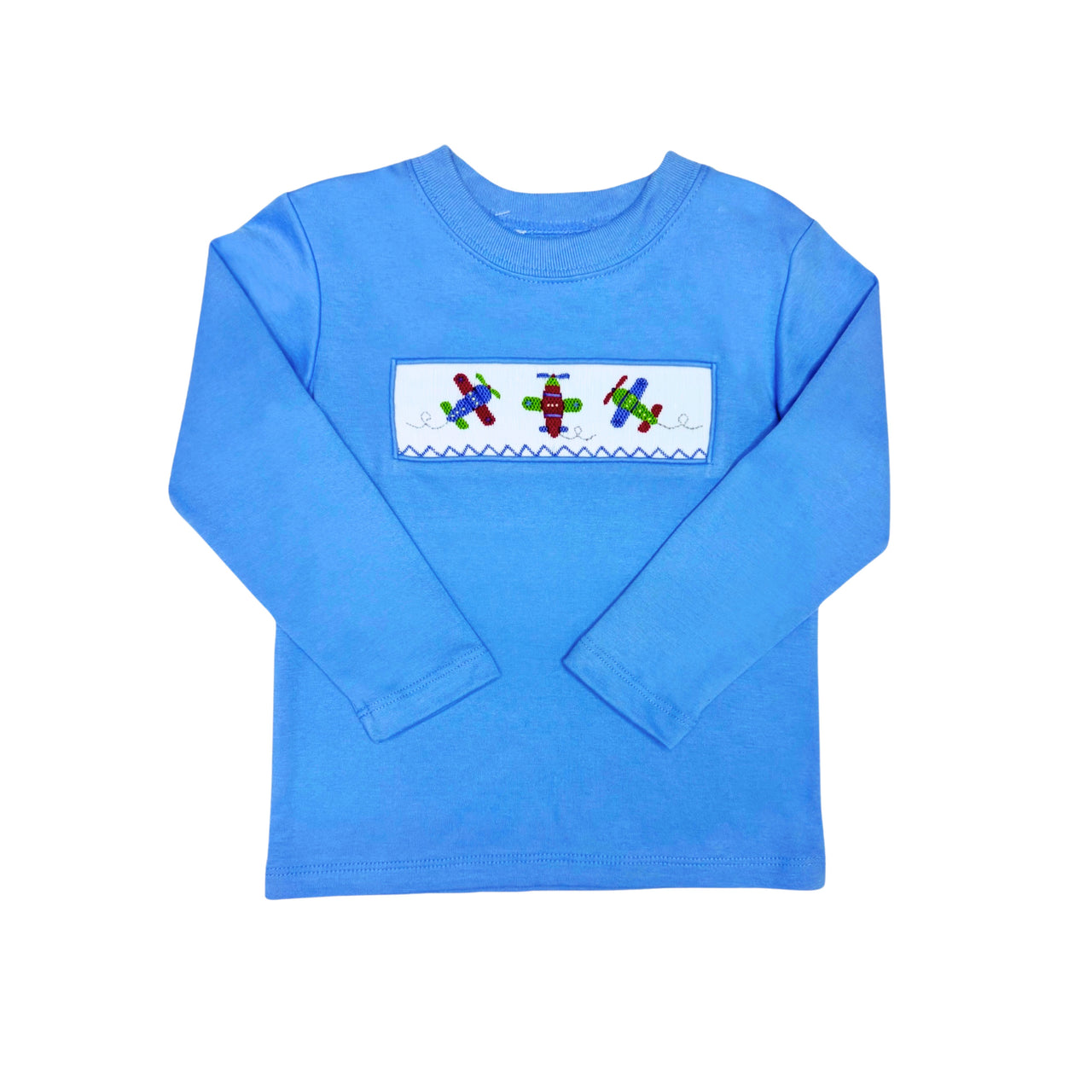 Zuccini Airplane Harry's Tee L.S. Periwinkle Knit 5210