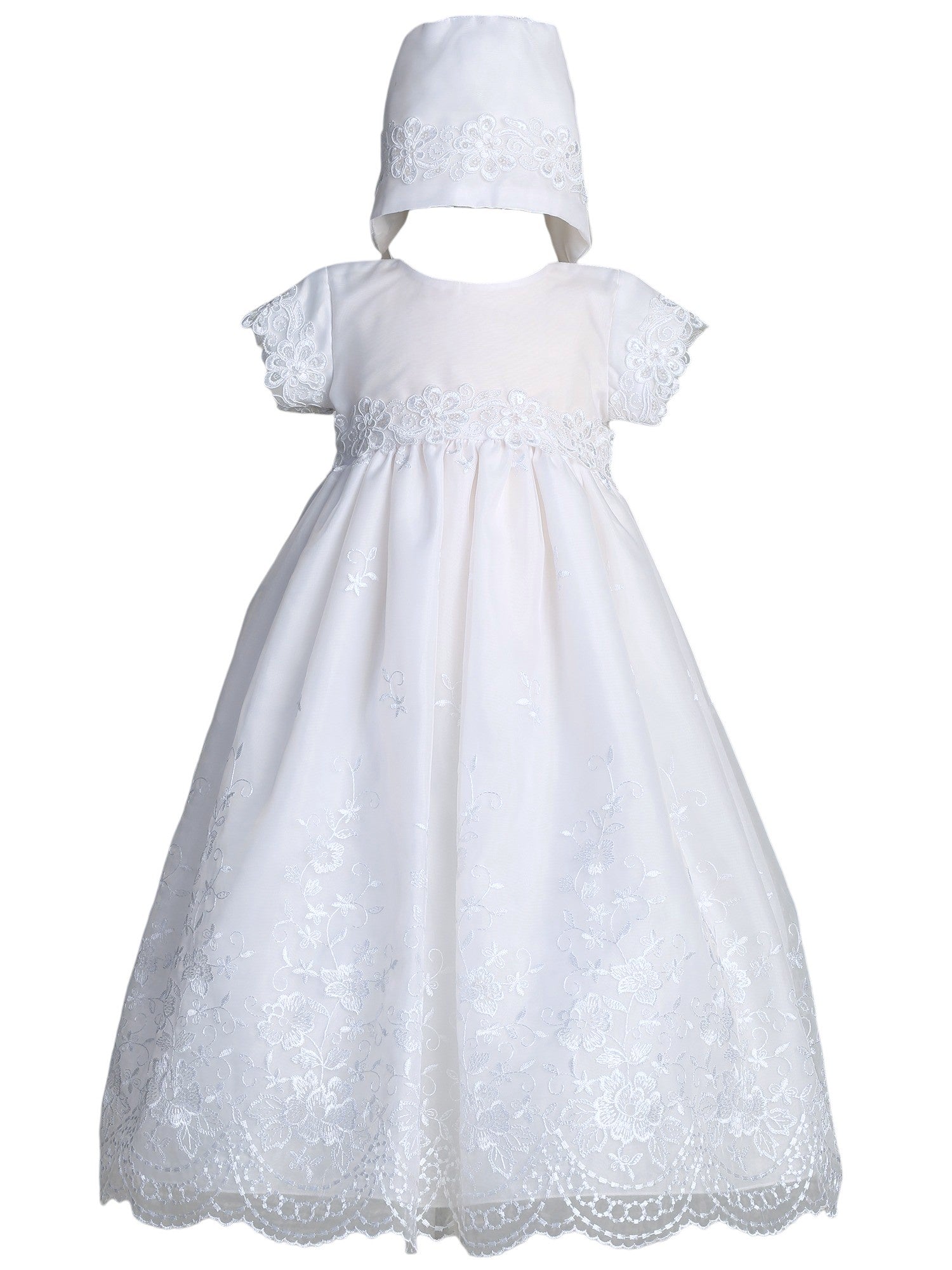 Lito Alice Embroidered Organza Gown White 5201