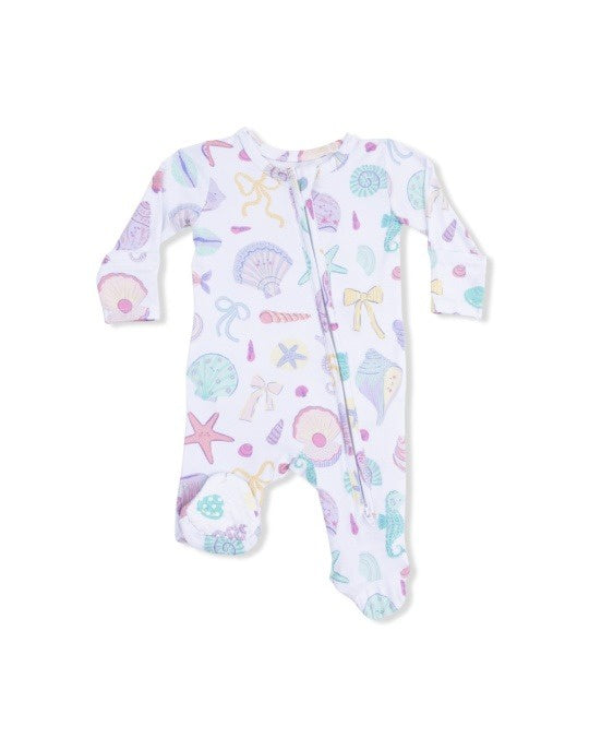 Angel Dear Beach Days 2 Way  Ruffle Back Zipper Footie 653-S26-BCD