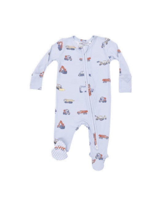 Angel Dear Construction Vehicles 2 Way Zipper Footie 651-S26-CNV 5302
