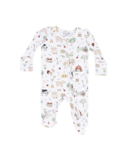 Angel Dear Cute Farm Animals Uni 2 Way Zipper Footie 651-S26-CFU 5302