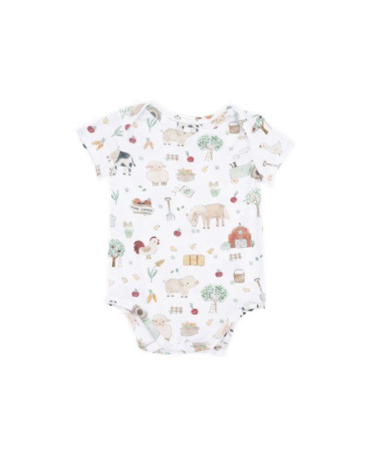 Angel Dear Cute Farm Animals UniShort Sleeve Bodysuit 156-S26-CFU 5302