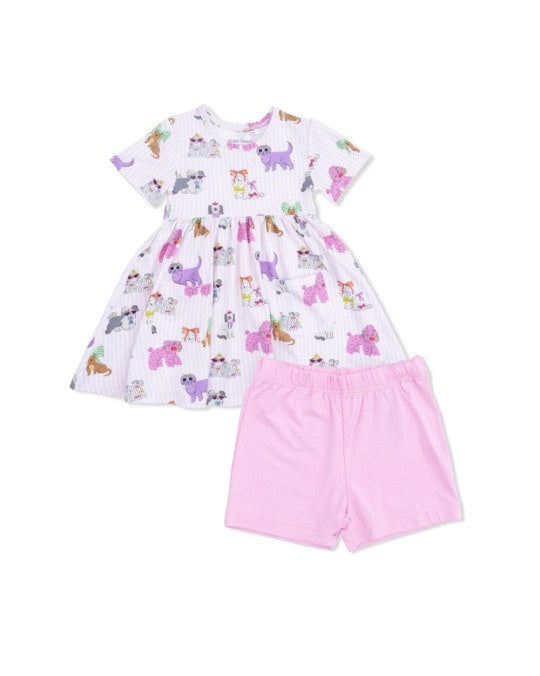Angel Dear Fancy Dogs Twirly Dress W/Cartwheel Shorts 551B-S26-FDG 5302