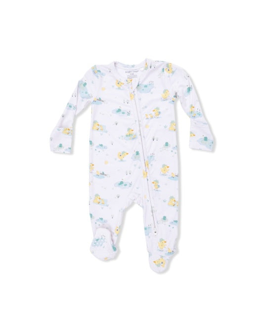 Angel Dear Frog and Duck Pond 2 way Zipper Footie 5303