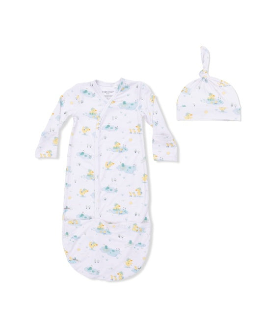 Angel Dear Frog and duck Pond Bundle Gown & Hat 5303